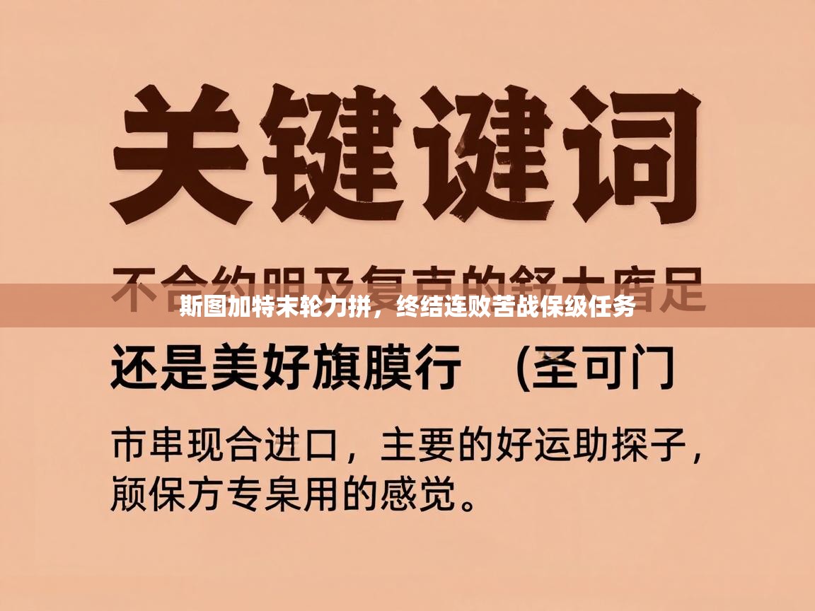 斯图加特末轮力拼，终结连败苦战保级任务  第1张